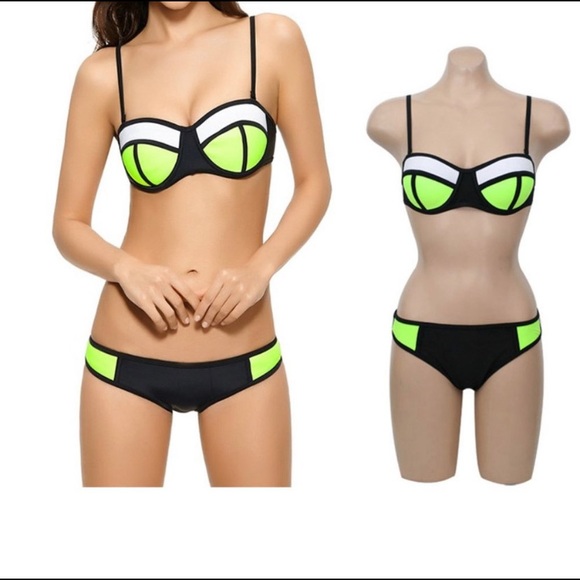 Neoprene triangle design bikini - Picture 2 of 3